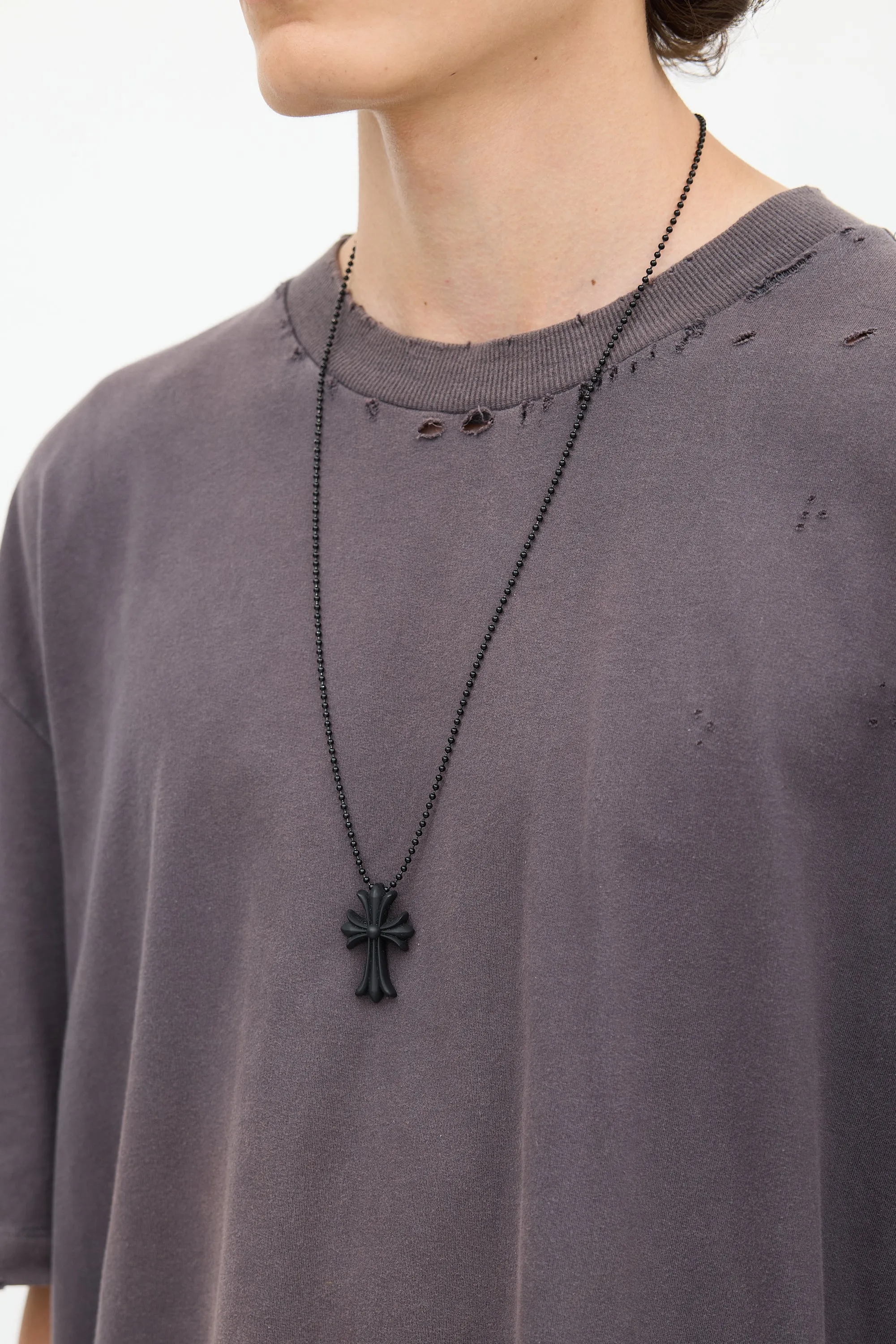 2019 Black Silicone Cross Necklace