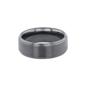 Ajax Black Ceramic Wedding Ring - 8mm