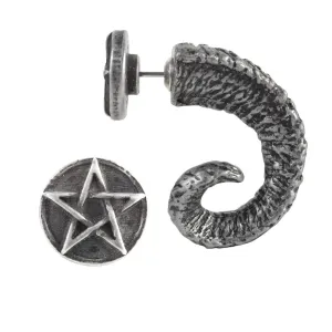 Alchemy Gothic Magic Ram's Horn Earring