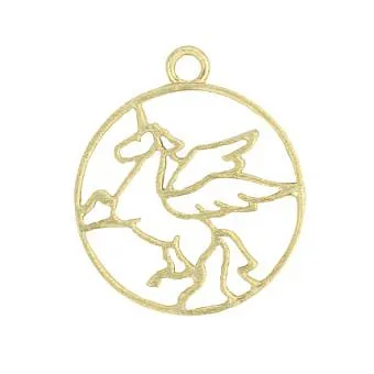 Alicorn Framed Charm - Silver | Gold (1 pc/M1397)