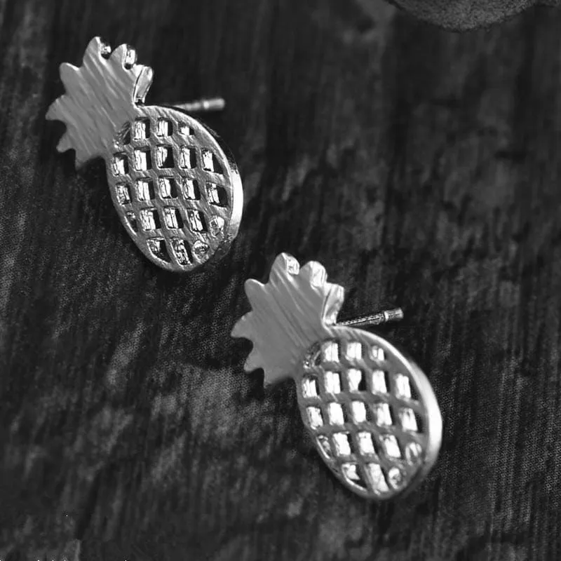 Animal And Pineapple Stud Earrings