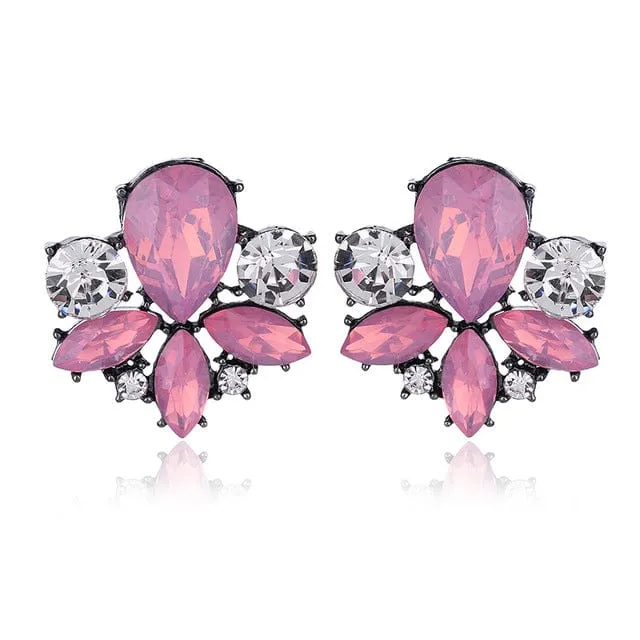 Avant Sparkle Crystal Pierced Earrings - 14 Colors