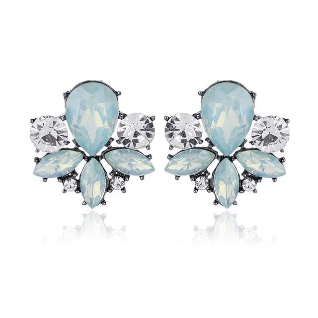 Avant Sparkle Crystal Pierced Earrings - 14 Colors