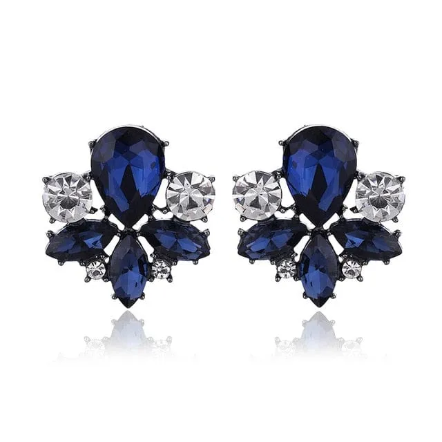 Avant Sparkle Crystal Pierced Earrings - 14 Colors