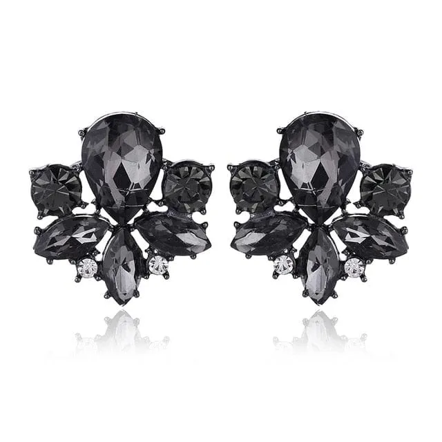 Avant Sparkle Crystal Pierced Earrings - 14 Colors