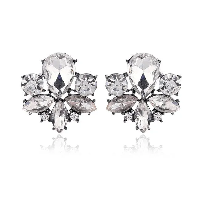 Avant Sparkle Crystal Pierced Earrings - 14 Colors