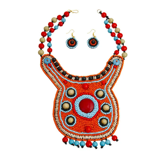 Bead Color Collar Bib Set