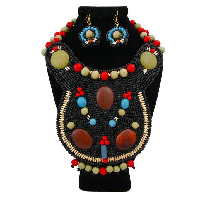 Bead Color Collar Bib Set