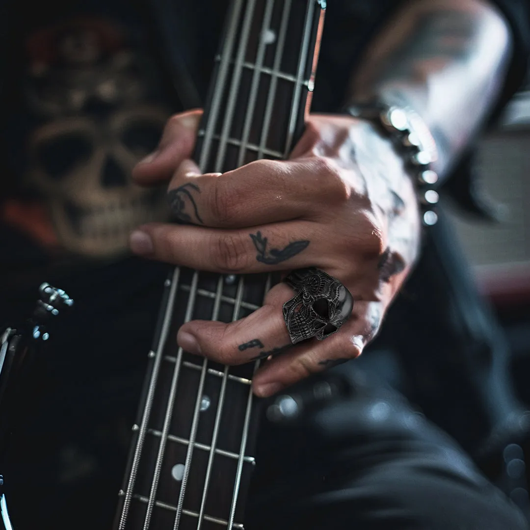 Biker Gothic Skull Ring for Men in Stainless Steel