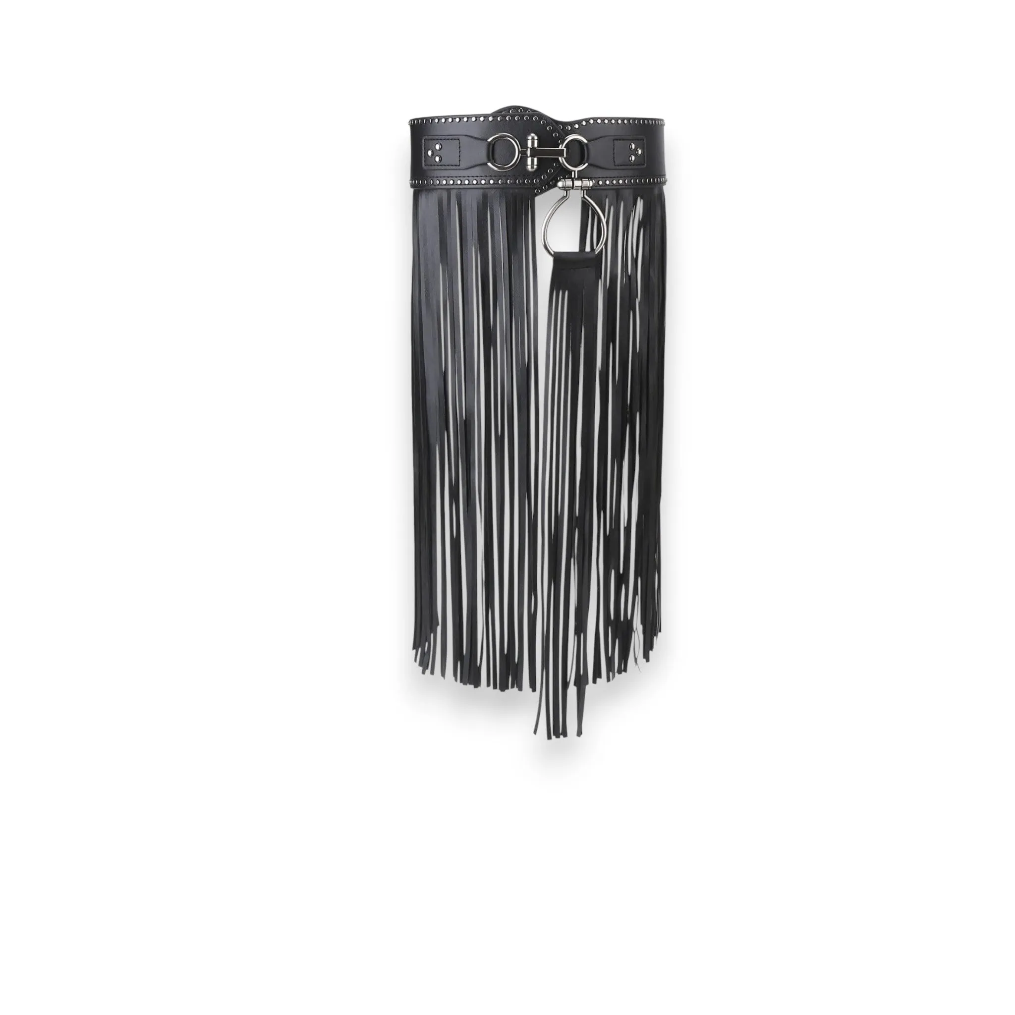 Black Fringe Skirt Belt for Women