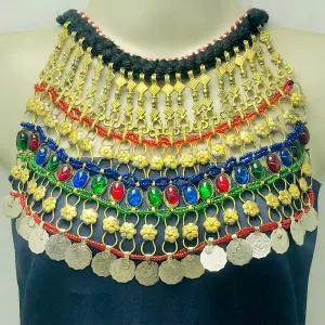 Boho Handmade Choker Necklace With Dangling Coins