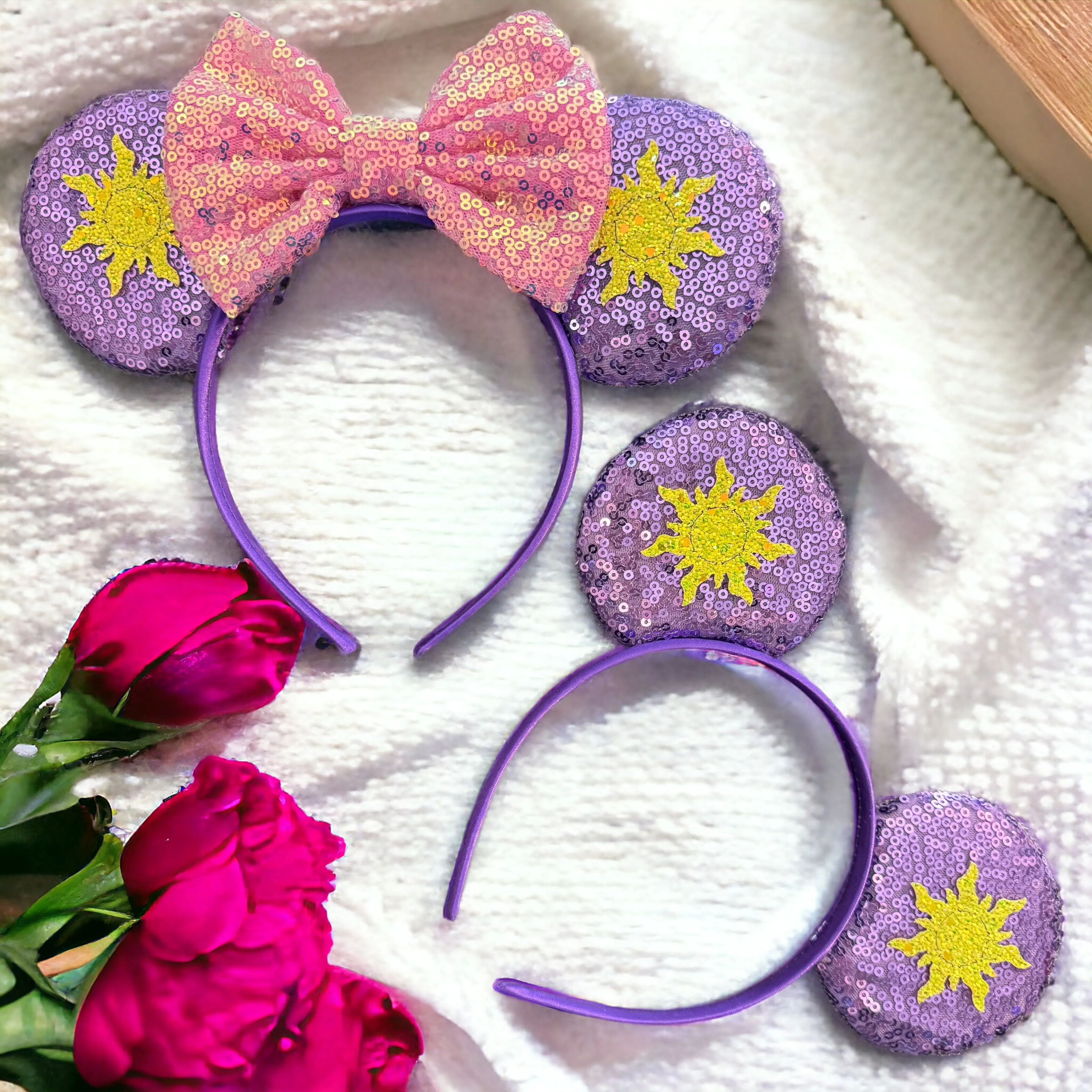 Brand New Rapunzel Inspired Mouse Ears Headband, Tangled, Enchanted