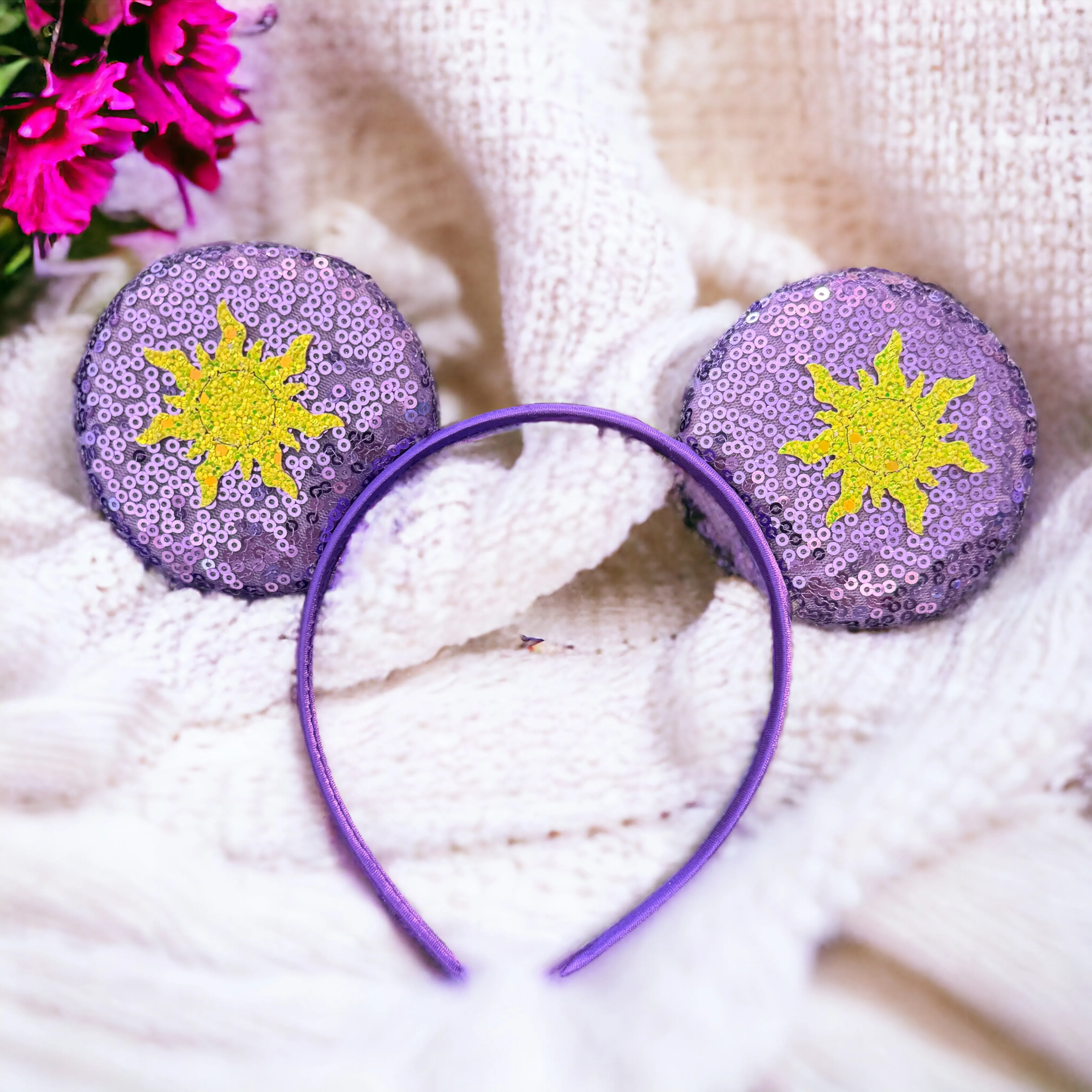 Brand New Rapunzel Inspired Mouse Ears Headband, Tangled, Enchanted