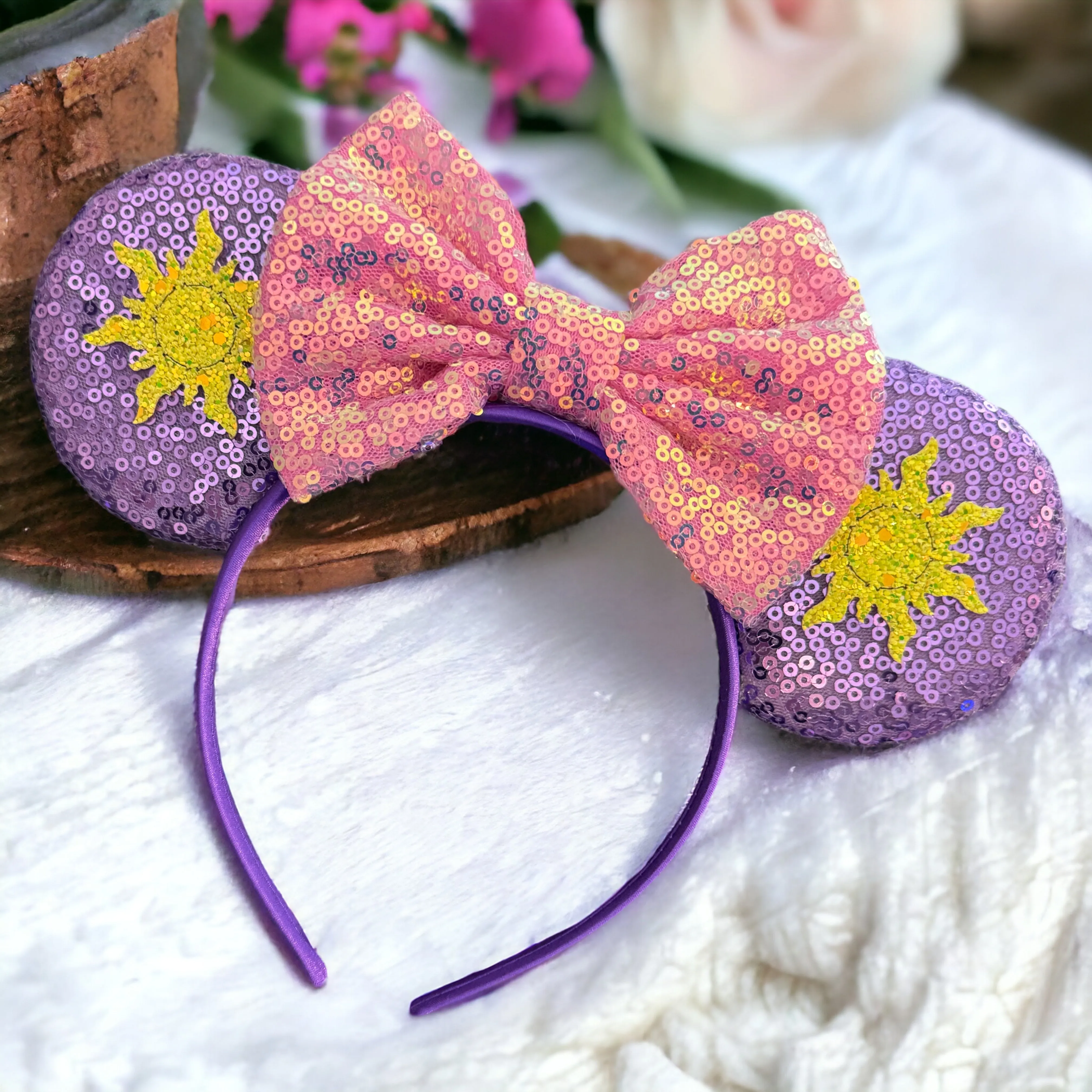 Brand New Rapunzel Inspired Mouse Ears Headband, Tangled, Enchanted