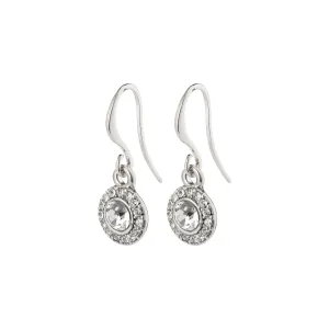 CLEMENTINE recycled crystal earrings silver-plated