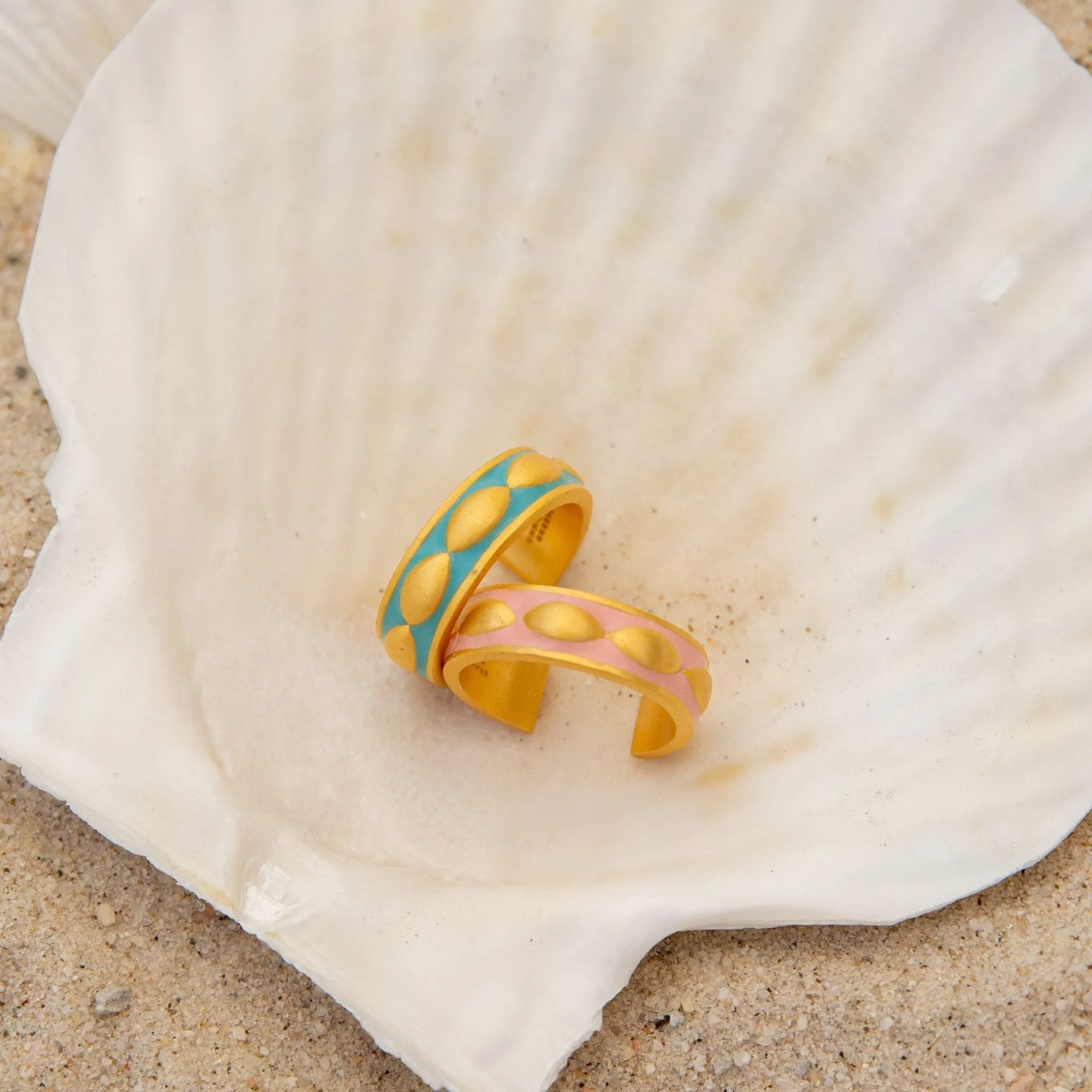 Coastal Turquoise Enamel Ring