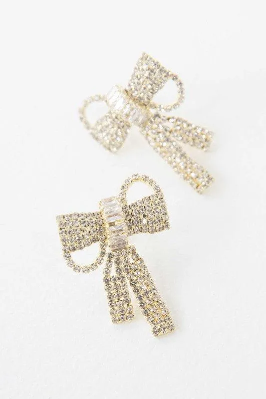 Crystal Bow Earrings