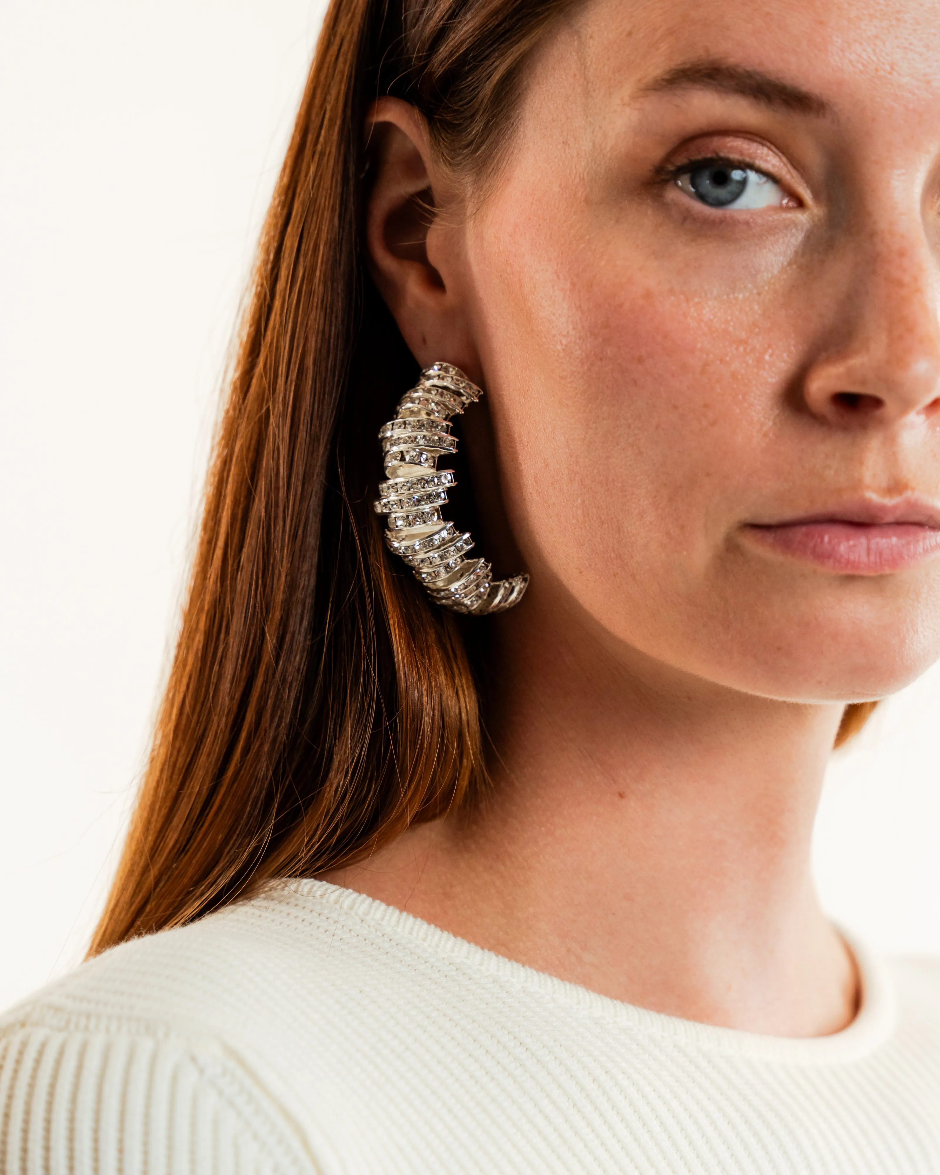 Crystal-Encrusted Earrings