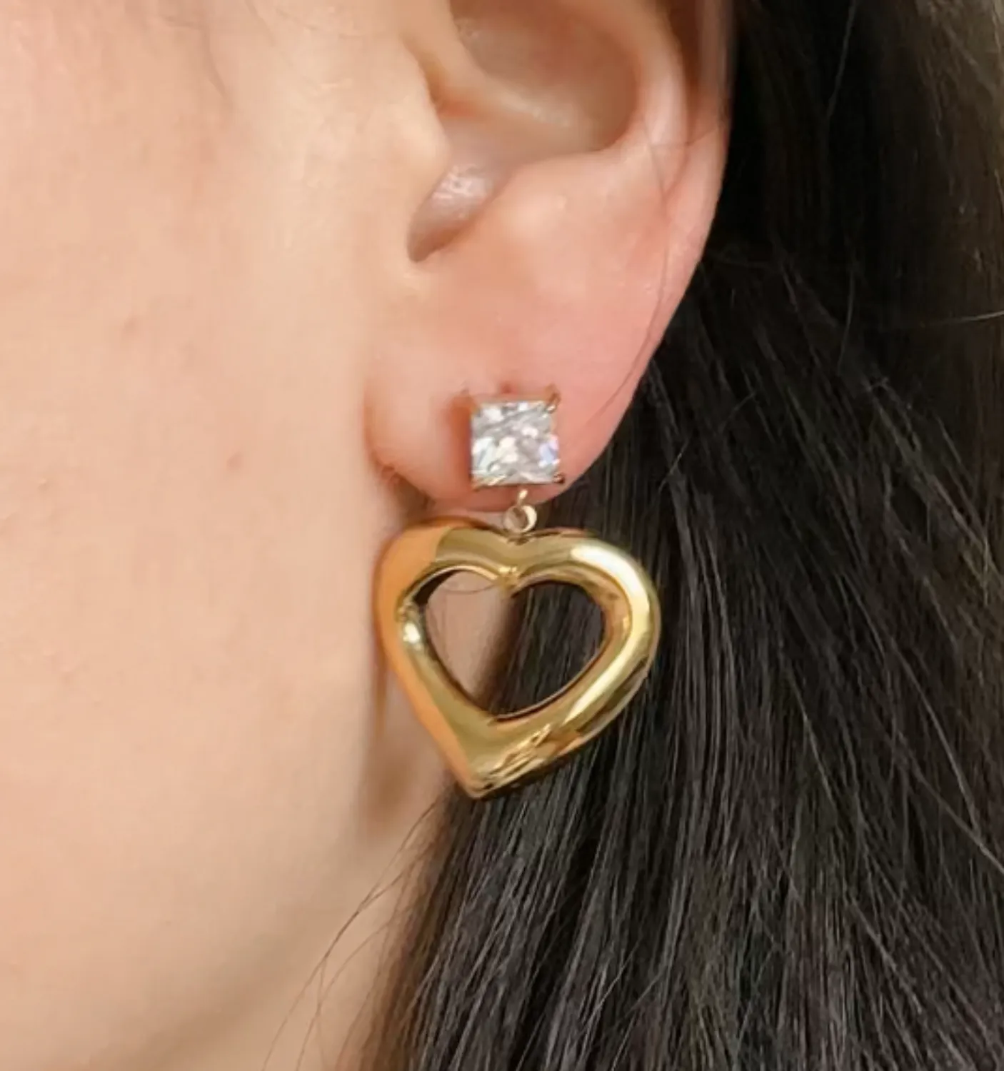 Crystal Heart Earrings