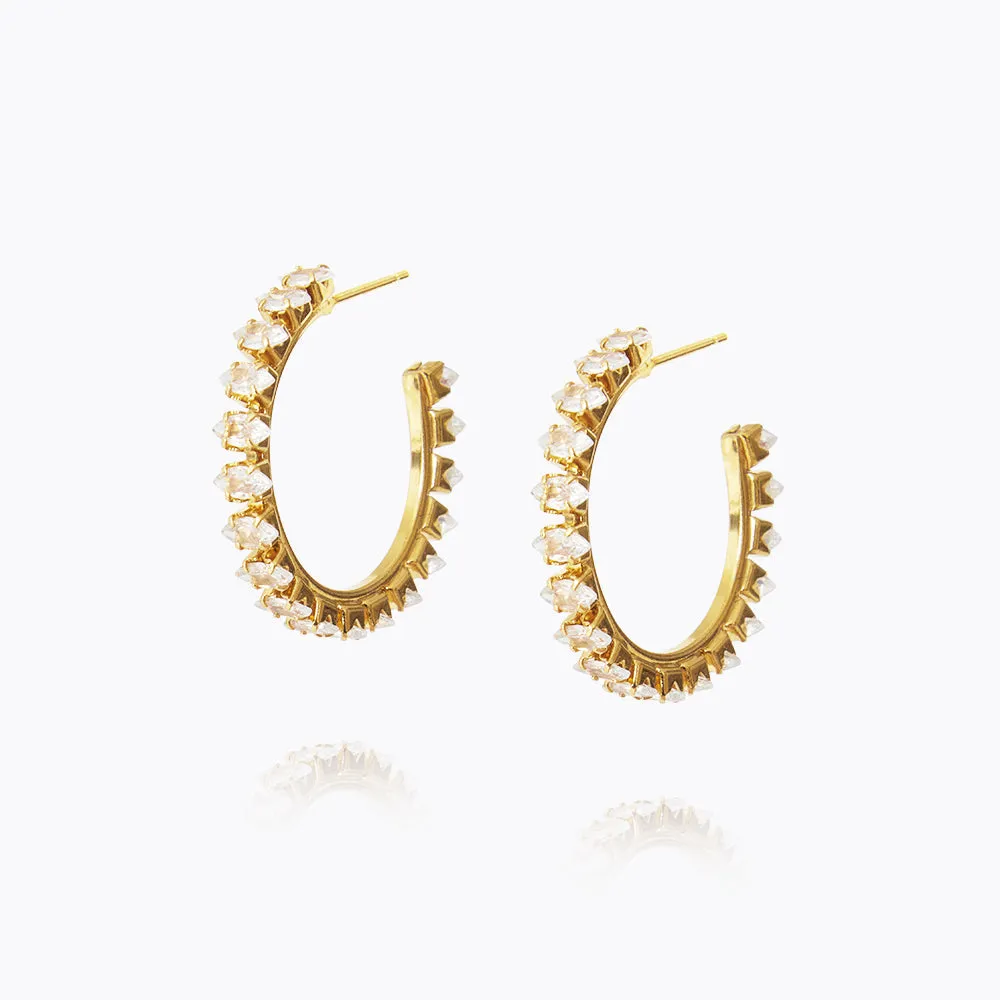 Crystal Navette Loop earrings / Crystal