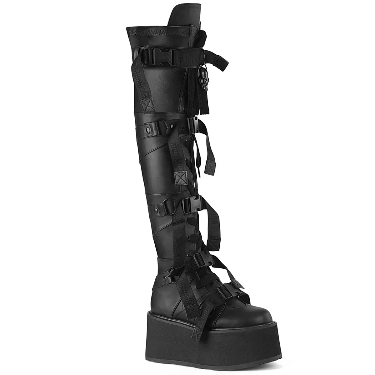 DAMNED-325 Goth Glam Over the Knee Platform Demonia Boot