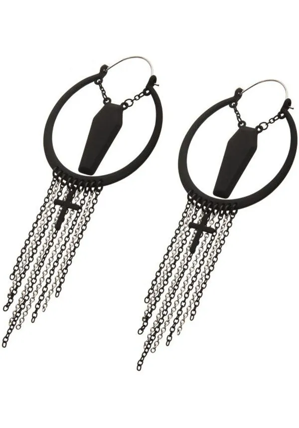 Glam Goth Coffin | PLUG HOOP EARRINGS