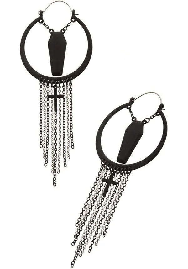 Glam Goth Coffin | PLUG HOOP EARRINGS