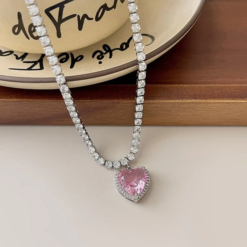 Glittering Heart Necklace