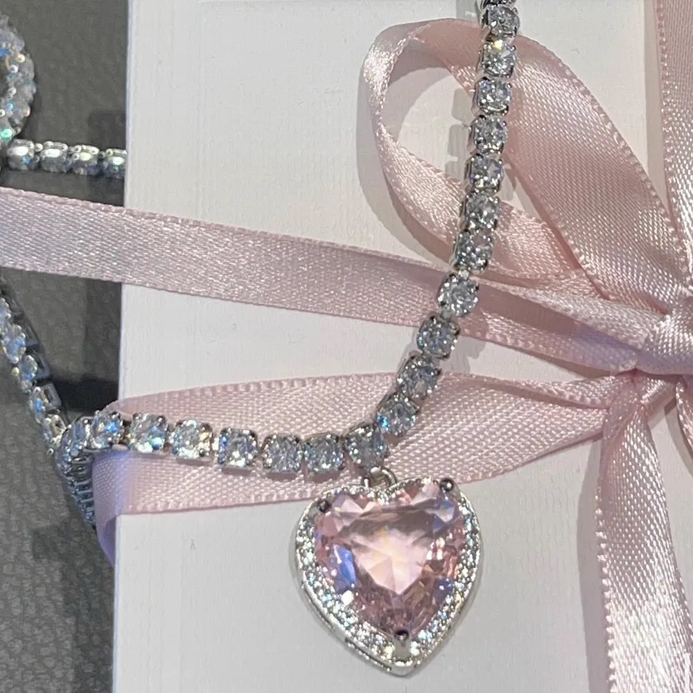 Glittering Heart Necklace