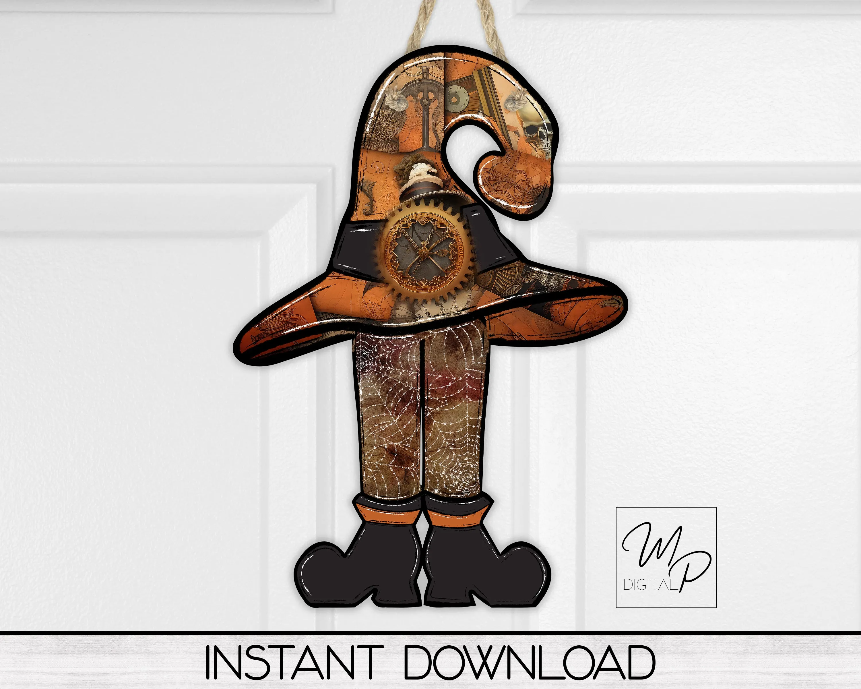 Halloween Steampunk Witch Hat and Legs PNG, Digital Download for Sublimation, Commercial Use