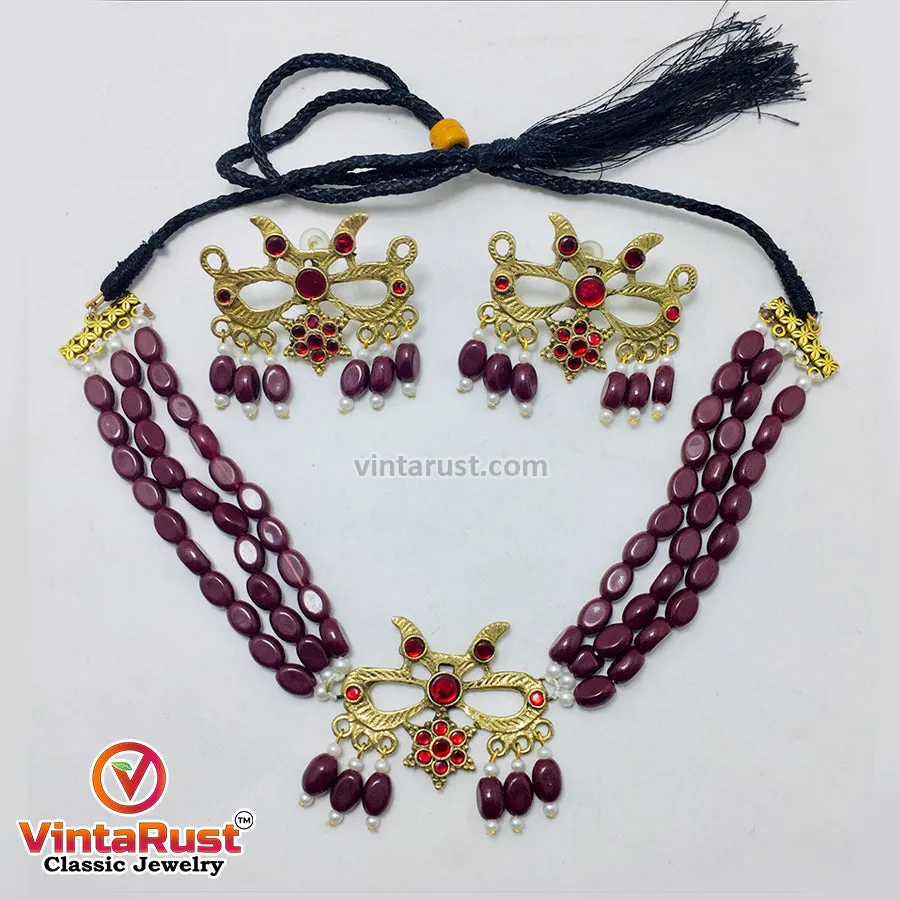 Handmade Beaded Tribal Jewelry Set