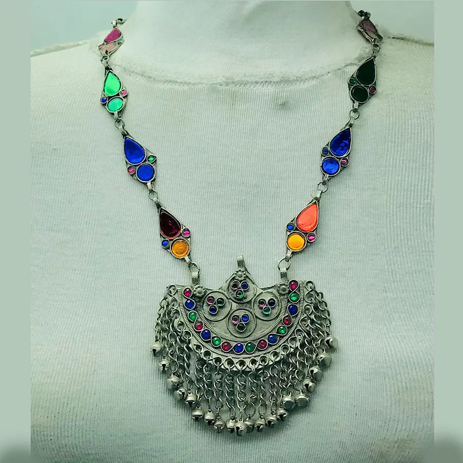 Handmade Colorful Boho Statement Necklace