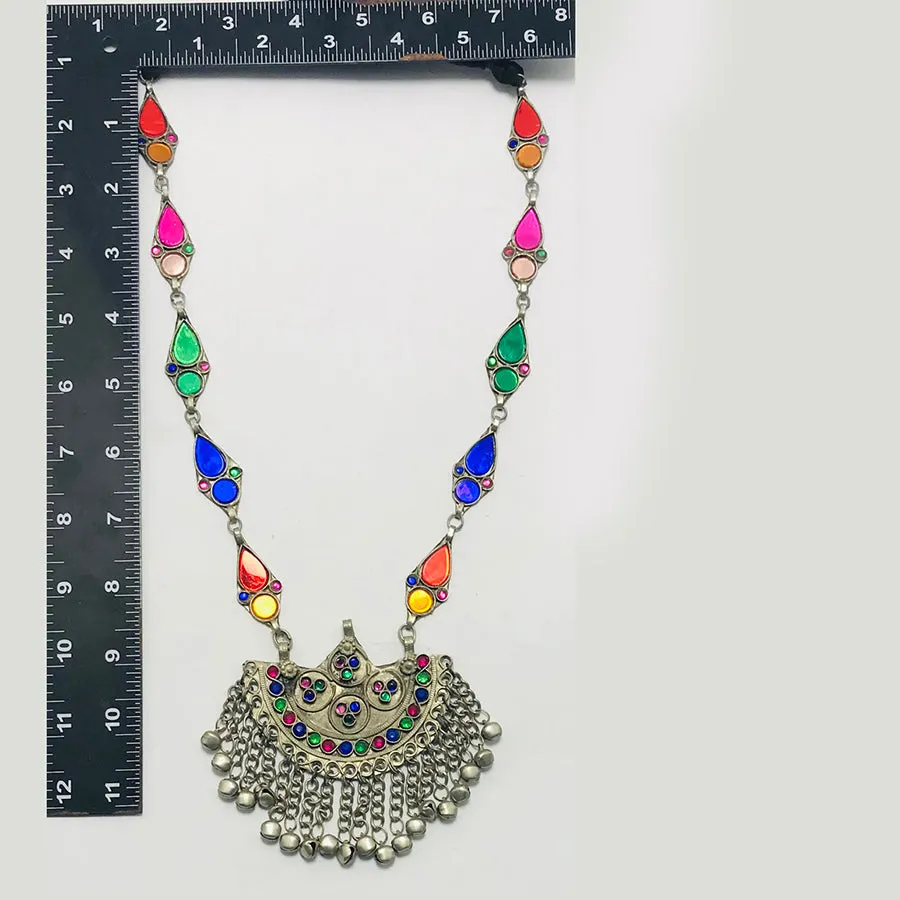 Handmade Colorful Boho Statement Necklace