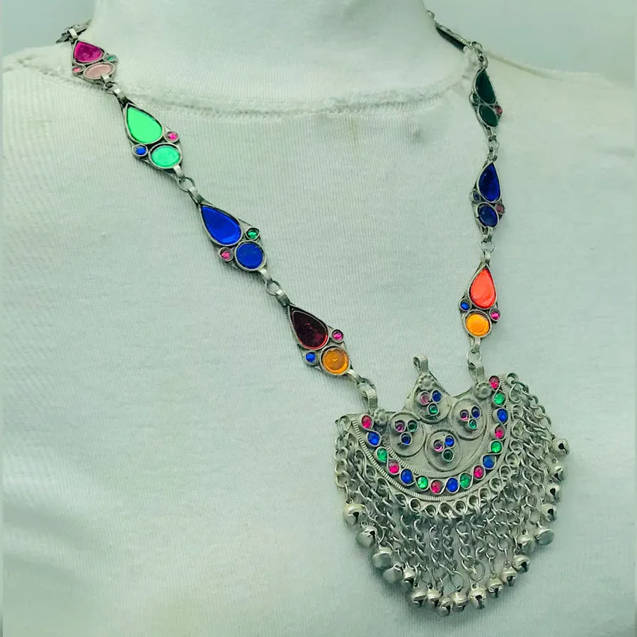 Handmade Colorful Boho Statement Necklace