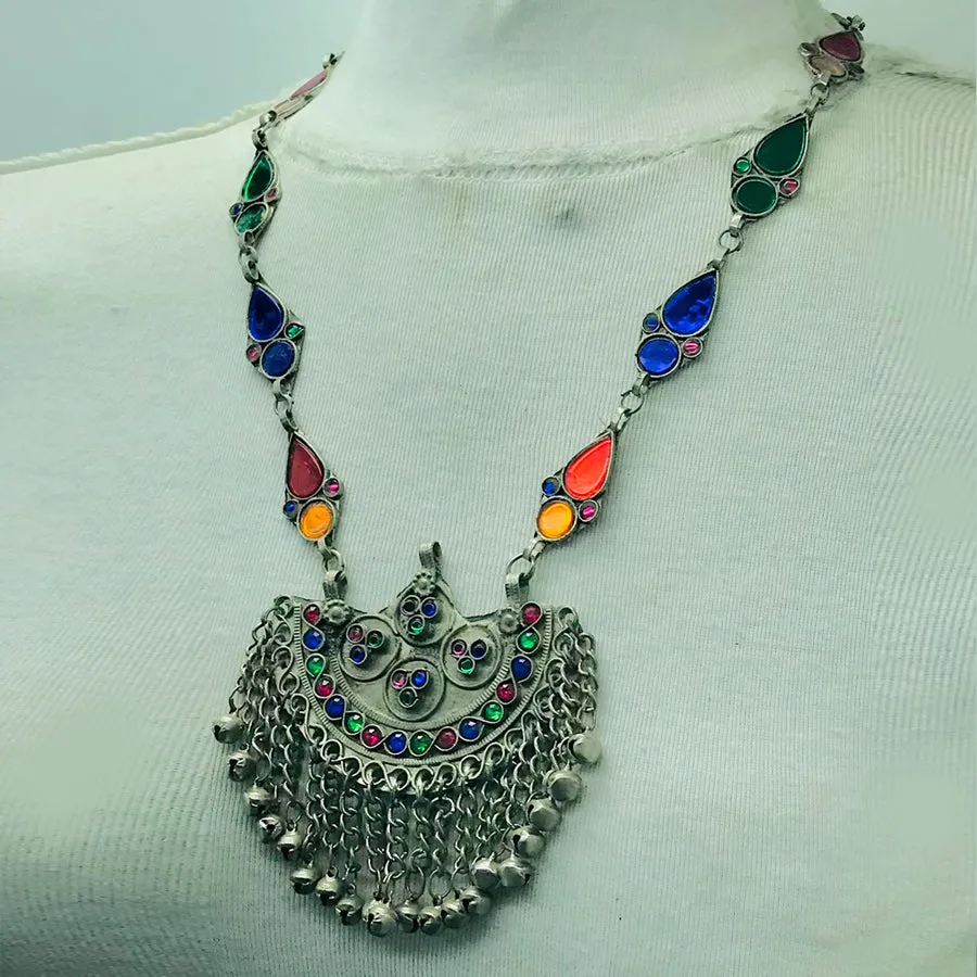 Handmade Colorful Boho Statement Necklace