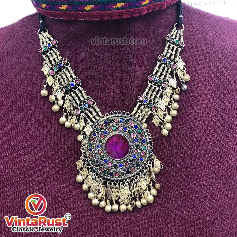 Handmade Tribal Heavily Embellished Necklace