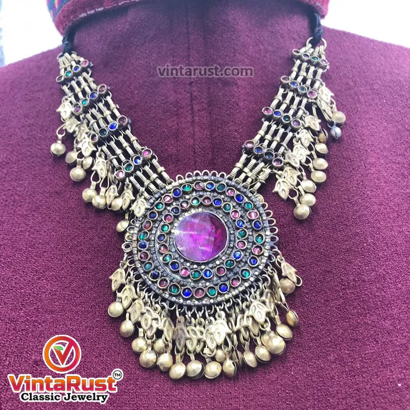 Handmade Tribal Heavily Embellished Necklace