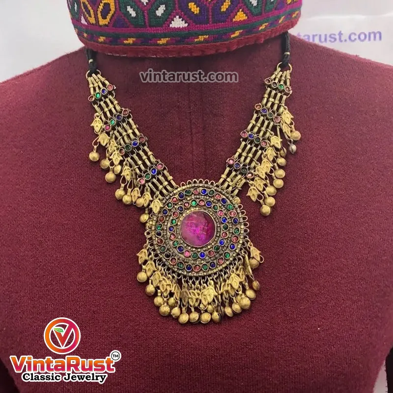 Handmade Tribal Heavily Embellished Necklace