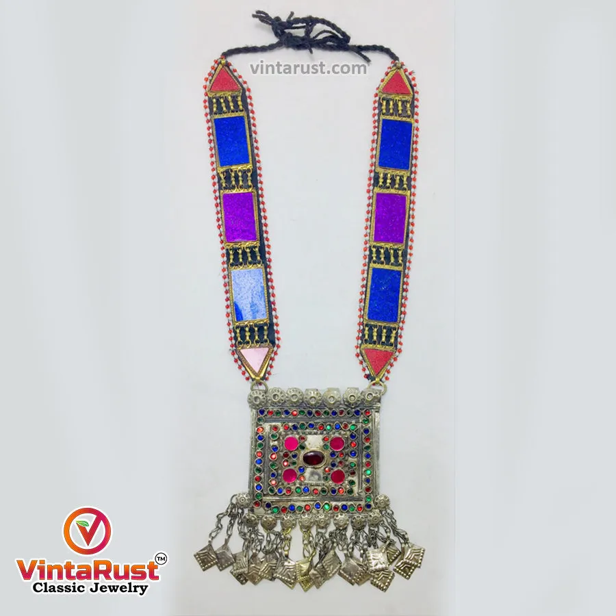 Handmade Tribal Multicolor Pendant Necklace