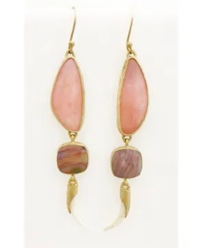 Heather Benjamin Handmade Pink Opal Earring