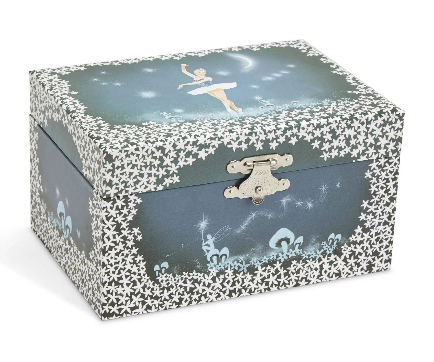 Jewelkeeper Girl's Musical Jewelry Storage Box with Twirling Fairy Blue and White Star