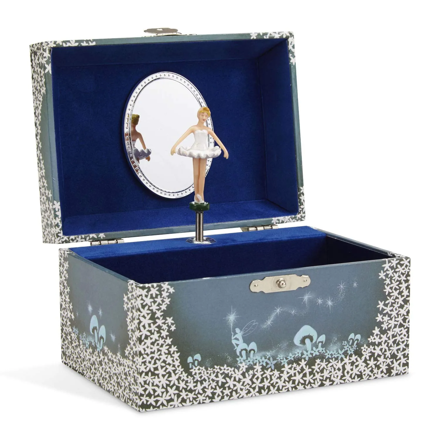 Jewelkeeper Girl's Musical Jewelry Storage Box with Twirling Fairy Blue and White Star