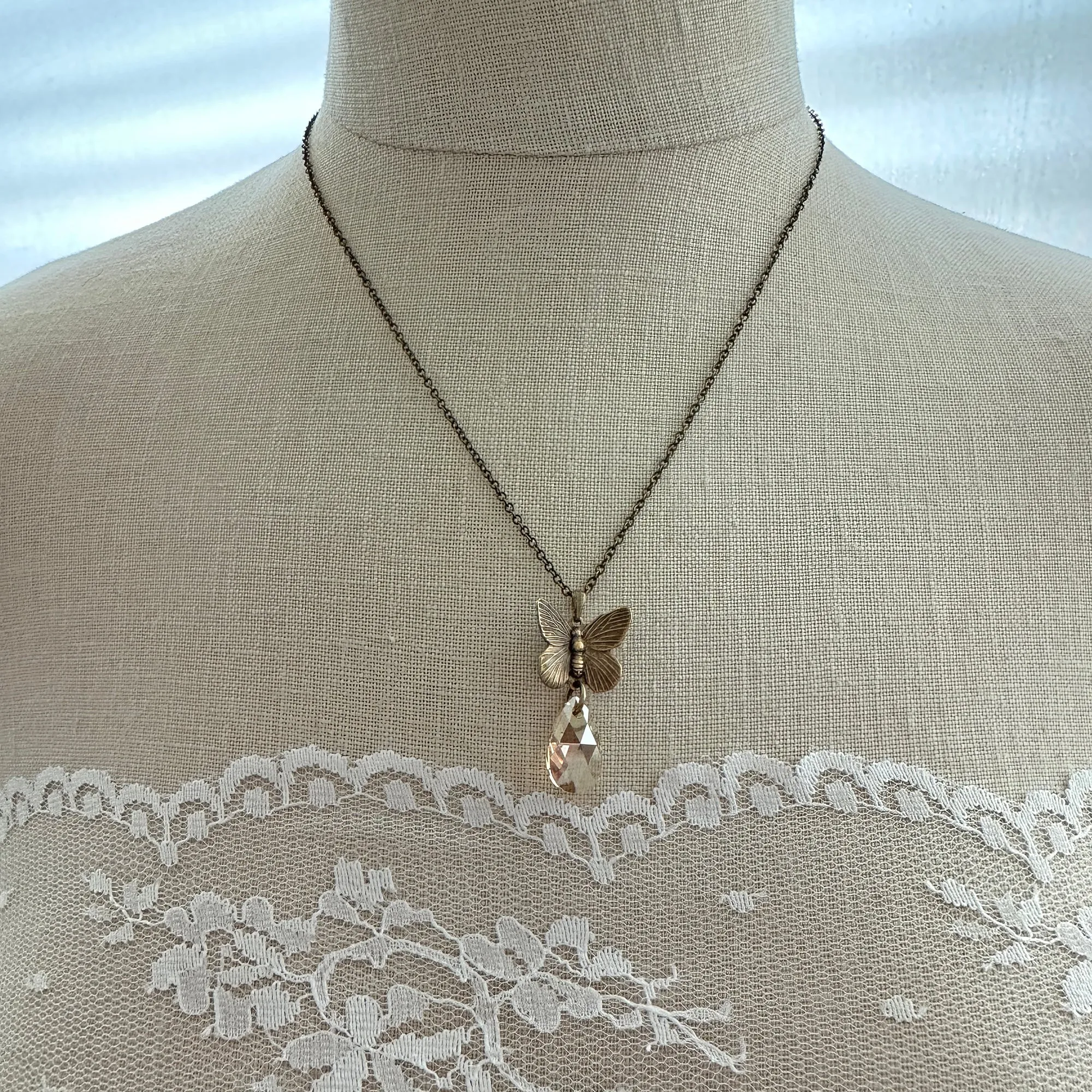 Magical Mariposa Teardrop Necklace