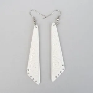 Maori Long Bone Drop Earrings