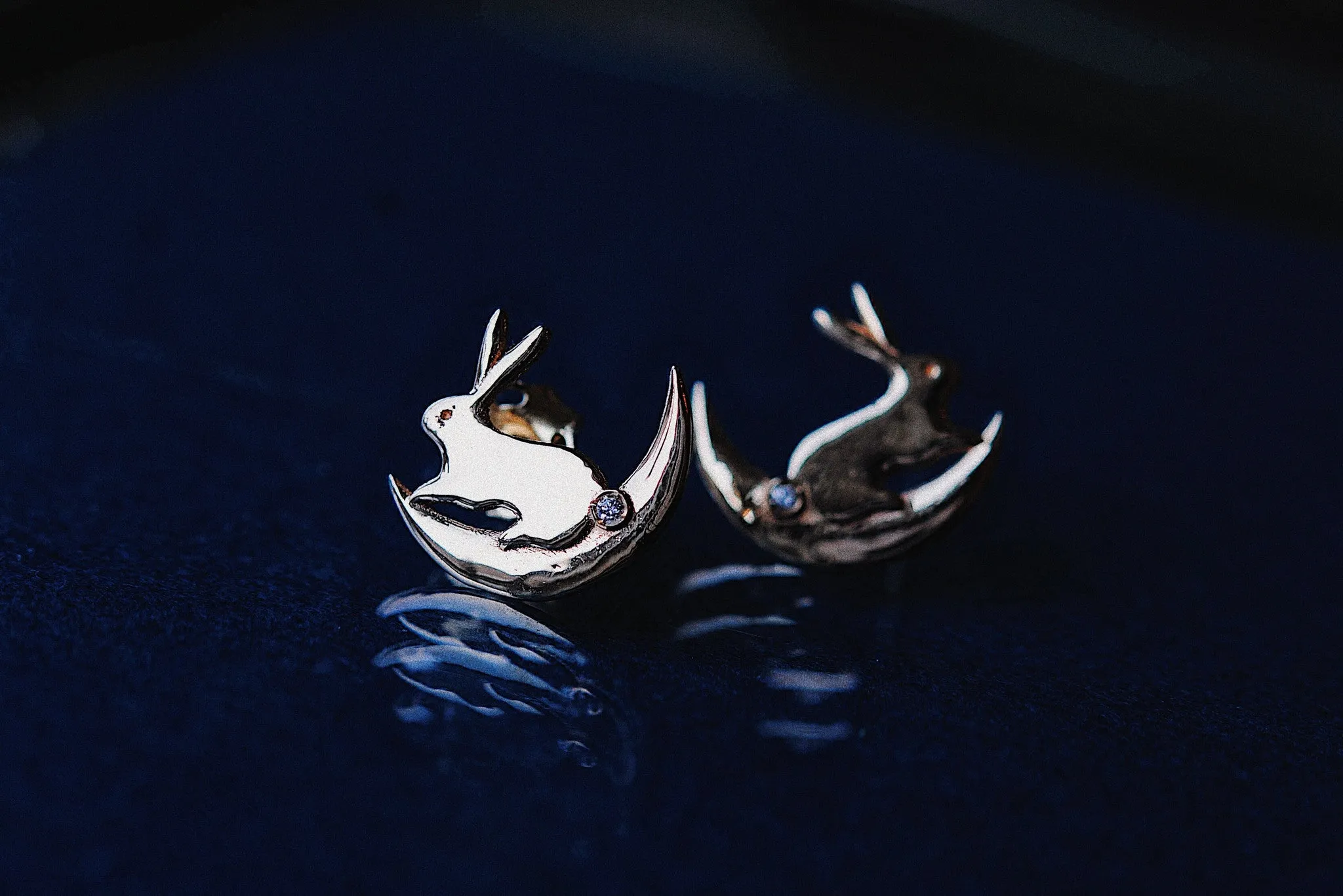 Moon Bunny Earring