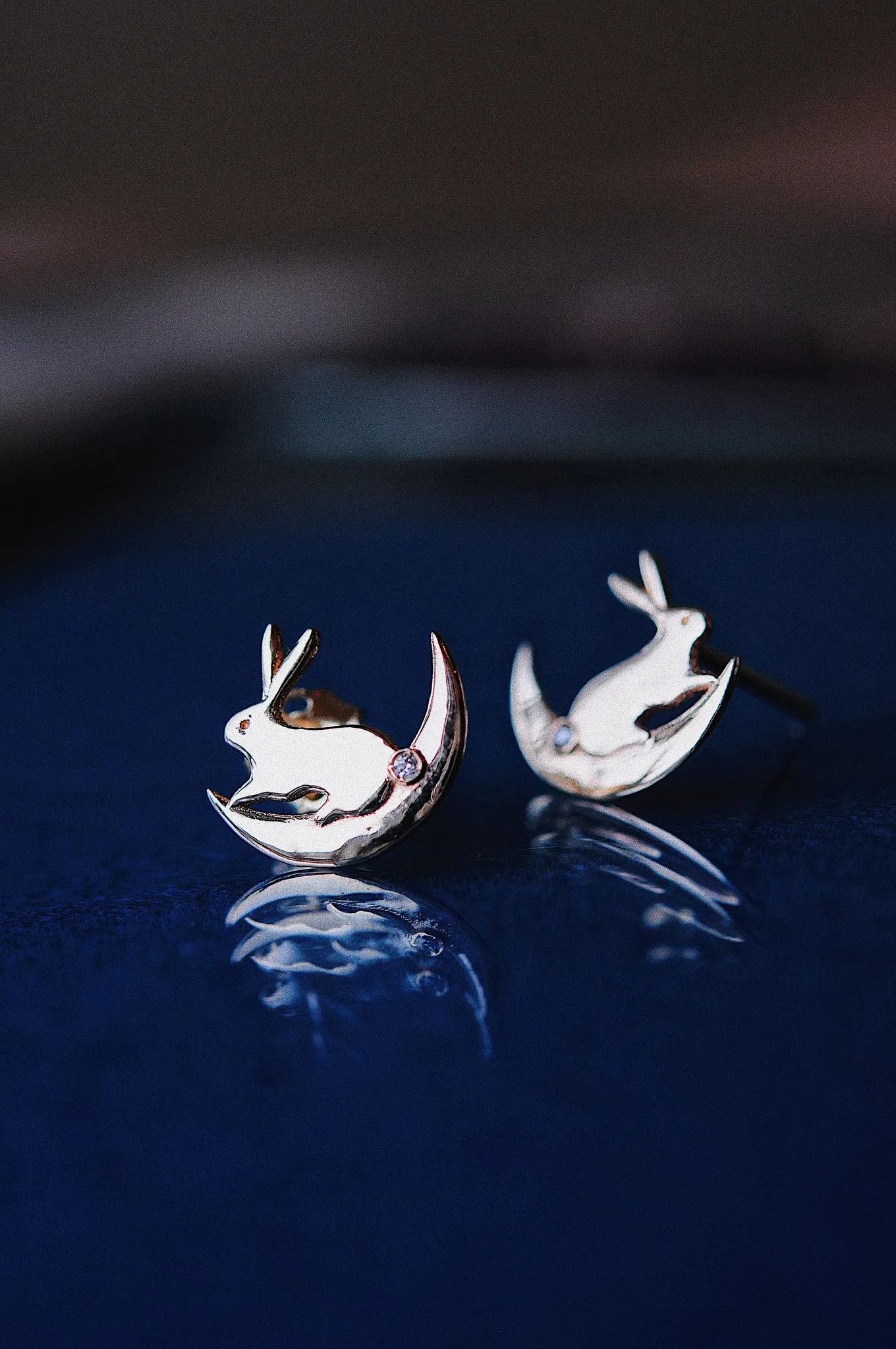 Moon Bunny Earring