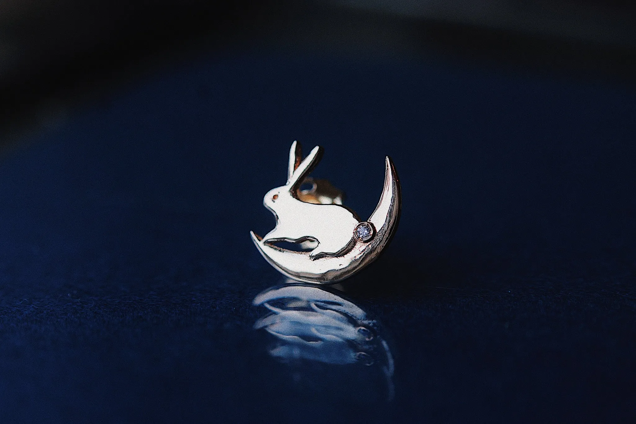 Moon Bunny Earring