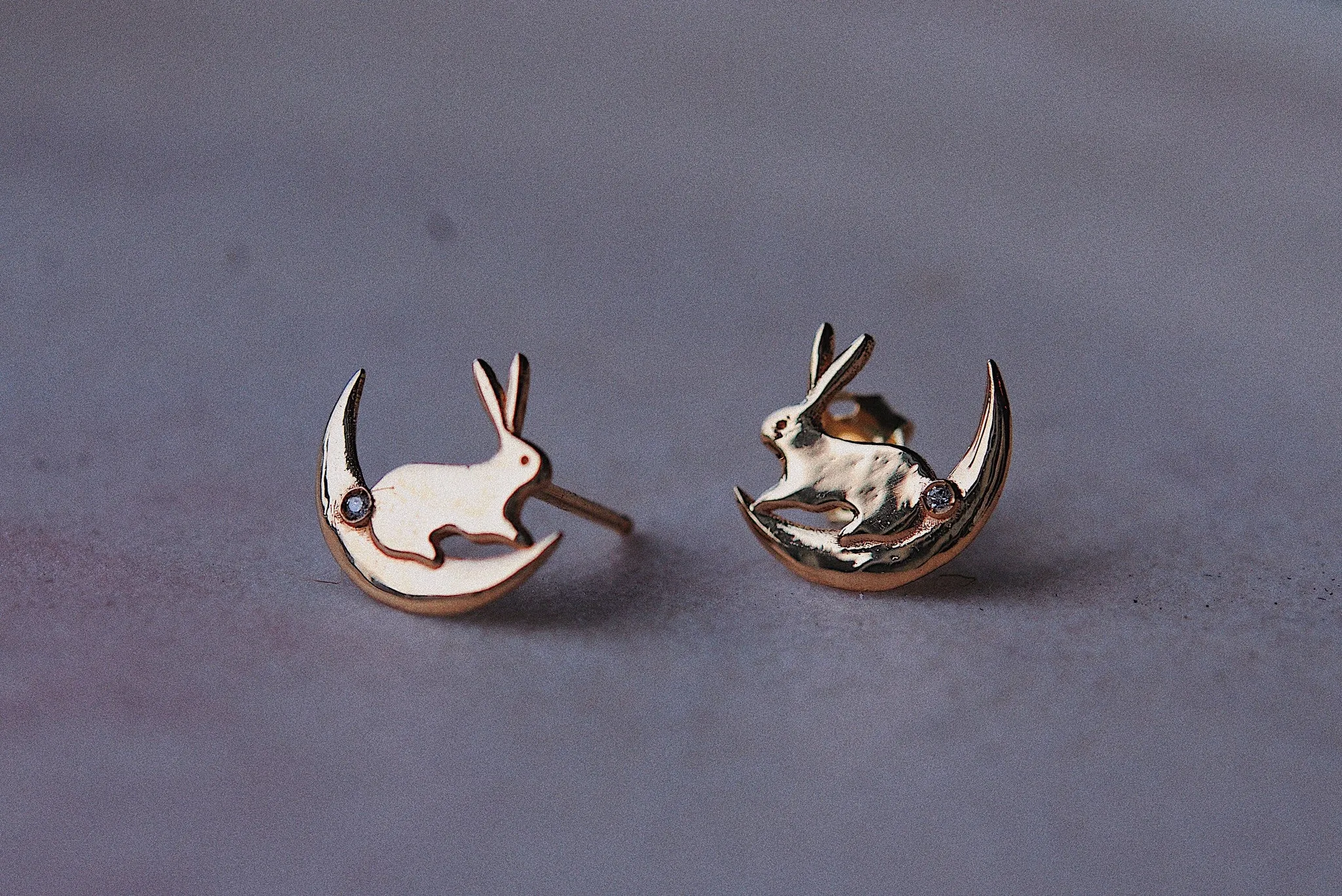 Moon Bunny Earring