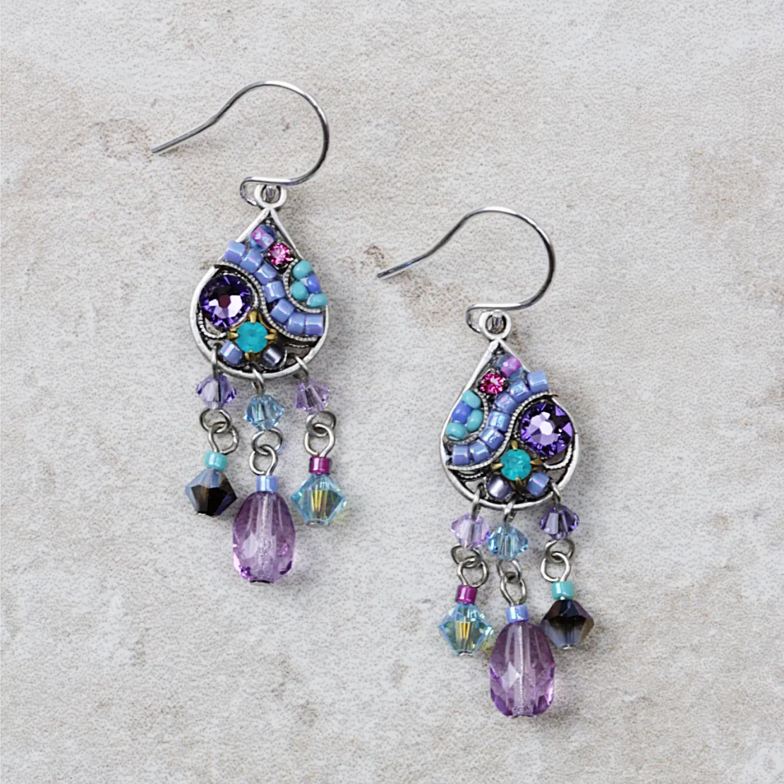 Mosaic Lavender Earrings