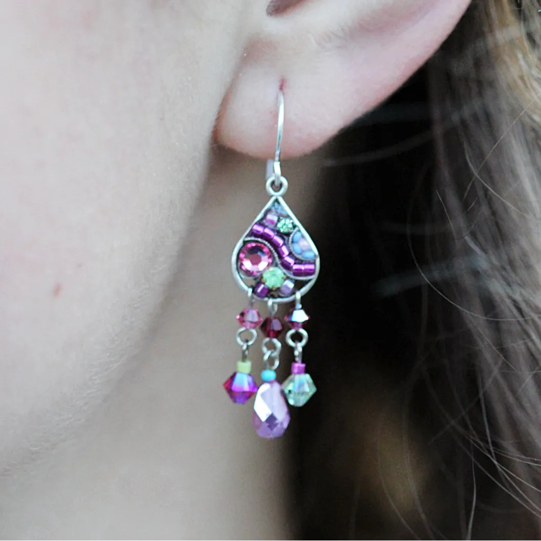 Mosaic Rose Earrings